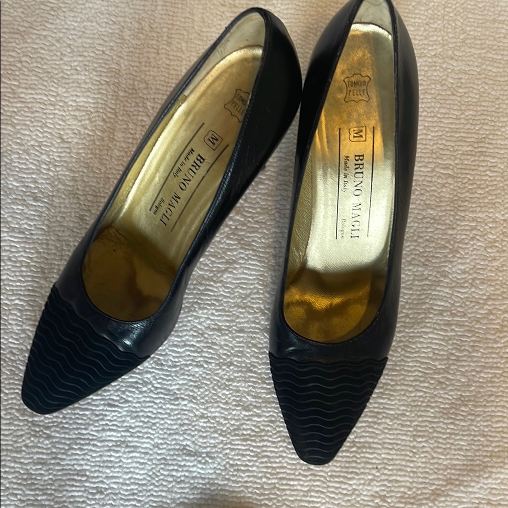 Bruno Magli Black Heels Classic Elegant Design